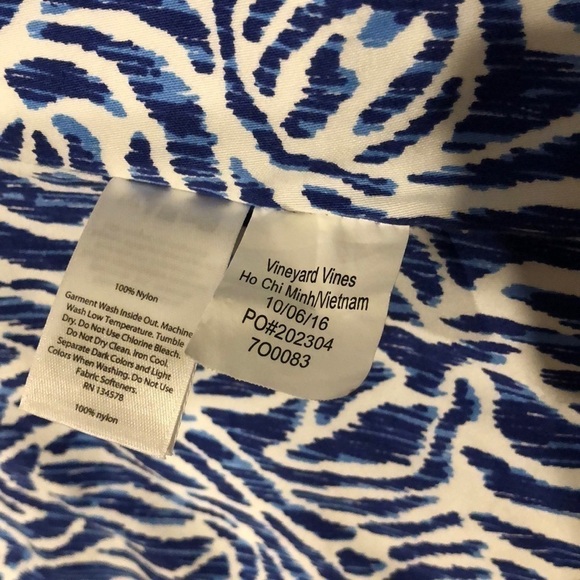 Vineyard Vines Quilted Vest Blue Pink Large 14 - Picture 7 of 8